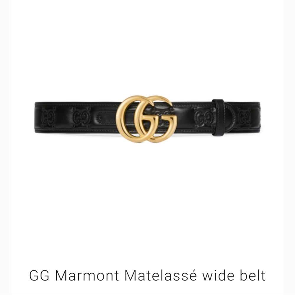Worn Once: GG Marmont Matelassé Wide Belt - RARE SIZE 120 CM *Bonus Gift Bag* - Picture 2 of 9